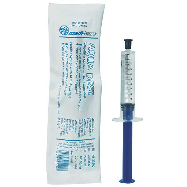 Blockerspritze steril |Aqua-Dest 10 ml 
